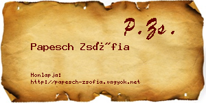 Papesch Zsófia névjegykártya