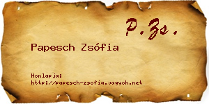 Papesch Zsófia névjegykártya